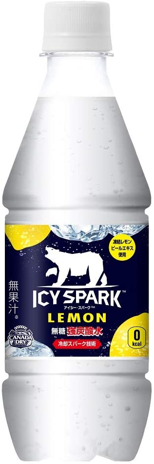 【炭酸水】コカ・コーラ ICY SPARK from カナダドライ レモン430mlPET ×24本